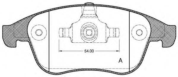 Комплект тормозных колодок, дисковый тормоз OPEN PARTS BPA1350.10