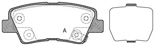 Комплект тормозных колодок, дисковый тормоз OPEN PARTS BPA1362.02