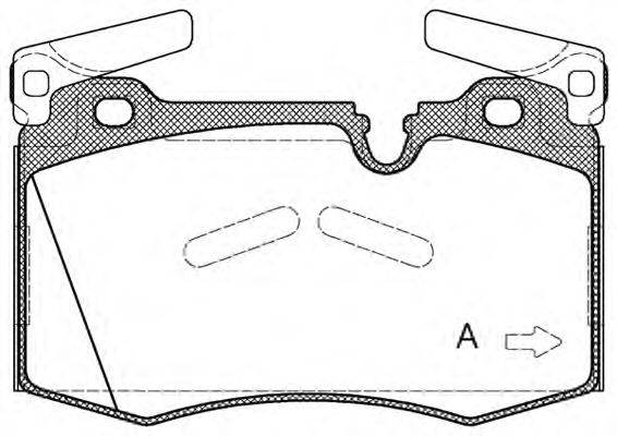 Комплект тормозных колодок, дисковый тормоз OPEN PARTS BPA1374.00