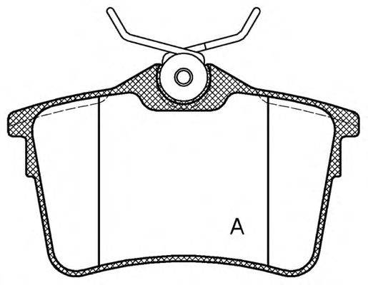 Комплект тормозных колодок, дисковый тормоз OPEN PARTS BPA1382.00