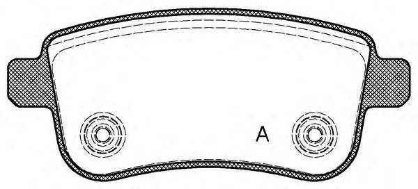 Комплект тормозных колодок, дисковый тормоз OPEN PARTS BPA1387.00