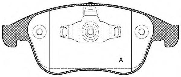 Комплект тормозных колодок, дисковый тормоз OPEN PARTS BPA1389.00