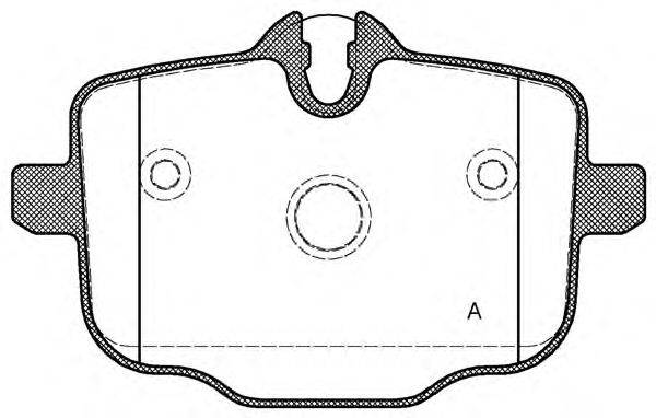 Комплект тормозных колодок, дисковый тормоз OPEN PARTS BPA1433.00