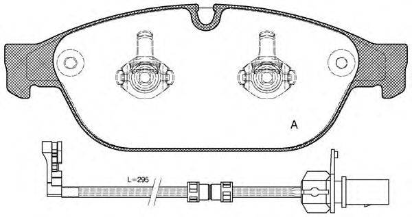 Комплект тормозных колодок, дисковый тормоз OPEN PARTS BPA1441.02