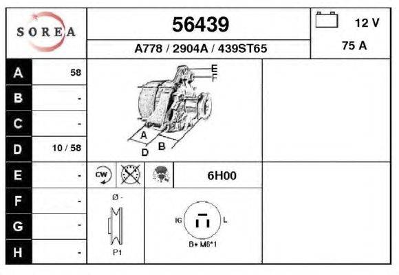 Генератор DA SILVA 030657