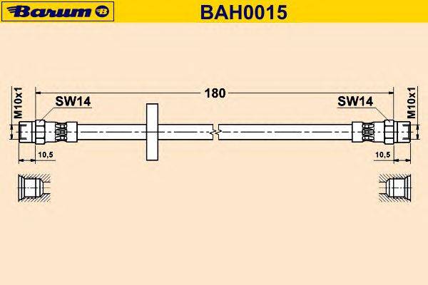 Тормозной шланг BARUM BAH0015