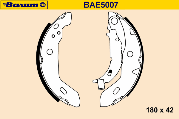Комплект тормозных колодок BARUM BAE5007