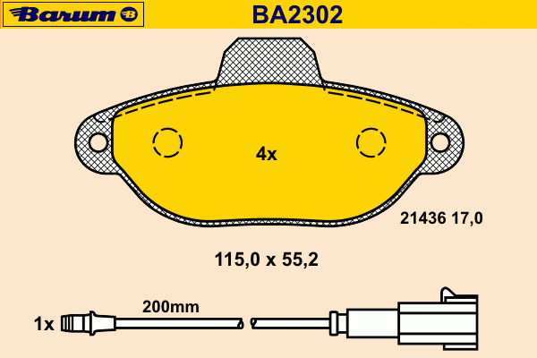 Комплект тормозных колодок, дисковый тормоз FORD 1559698