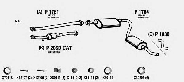 Система выпуска ОГ FENNO FI114