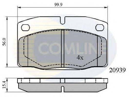 Комплект тормозных колодок, дисковый тормоз COMLINE CBP0135
