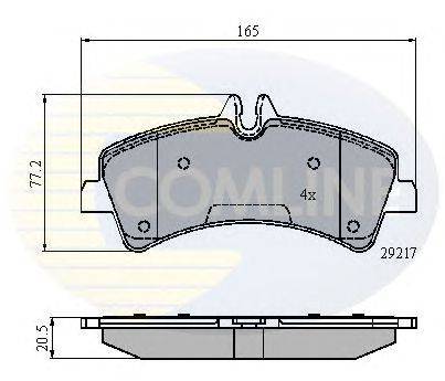 Комплект тормозных колодок, дисковый тормоз COMLINE CBP01575