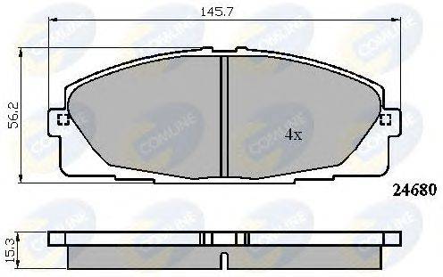 Комплект тормозных колодок, дисковый тормоз COMLINE CBP01706