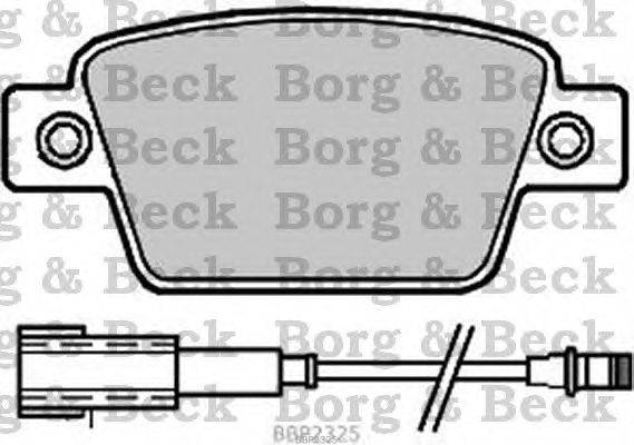Комплект тормозных колодок, дисковый тормоз BORG & BECK BBP2325