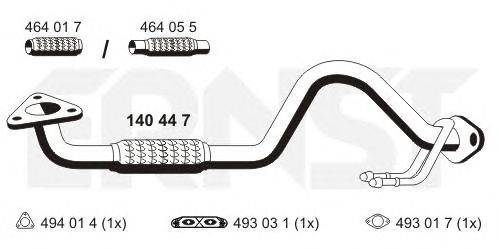 Труба выхлопного газа ERNST 140447