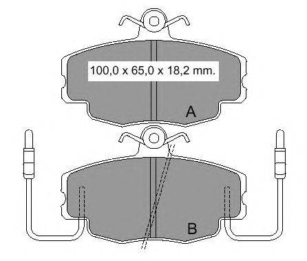 Комплект тормозных колодок, дисковый тормоз CITROËN 425041