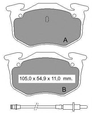 Комплект тормозных колодок, дисковый тормоз VEMA 832572