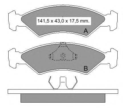 Комплект тормозных колодок, дисковый тормоз VEMA 20857