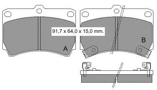 Комплект тормозных колодок, дисковый тормоз VEMA 21654