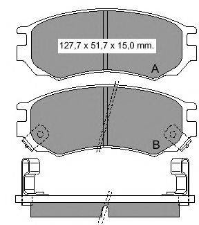 Комплект тормозных колодок, дисковый тормоз VEMA 834990