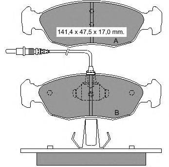 Комплект тормозных колодок, дисковый тормоз VEMA 21827
