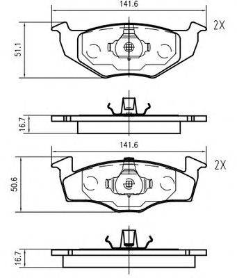 Комплект тормозных колодок, дисковый тормоз VEMA K419101