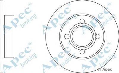 Тормозной диск APEC braking DSK288