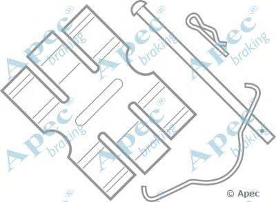 Комплектующие, тормозные колодки APEC braking KIT213