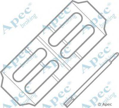 Комплектующие, тормозные колодки APEC braking KIT551