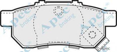 Комплект тормозных колодок, дисковый тормоз APEC braking PAD1009