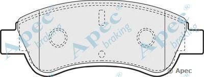 Комплект тормозных колодок, дисковый тормоз APEC braking PAD1198