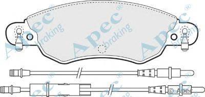 Комплект тормозных колодок, дисковый тормоз APEC braking PAD1281