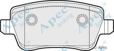 Комплект тормозных колодок, дисковый тормоз APEC braking PAD1506