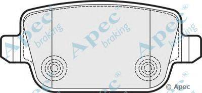 Комплект тормозных колодок, дисковый тормоз APEC braking PAD1532