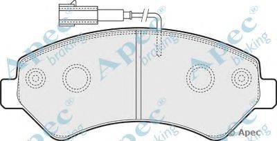 Комплект тормозных колодок, дисковый тормоз APEC braking PAD1575
