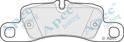 Комплект тормозных колодок, дисковый тормоз APEC braking PAD1665