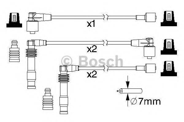 Комплект проводов зажигания BOSCH 0 986 357 189