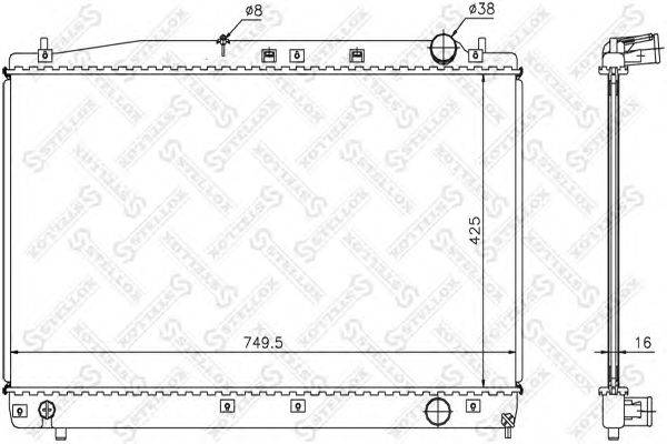 Радиатор, охлаждение двигателя STELLOX 10-26313-SX