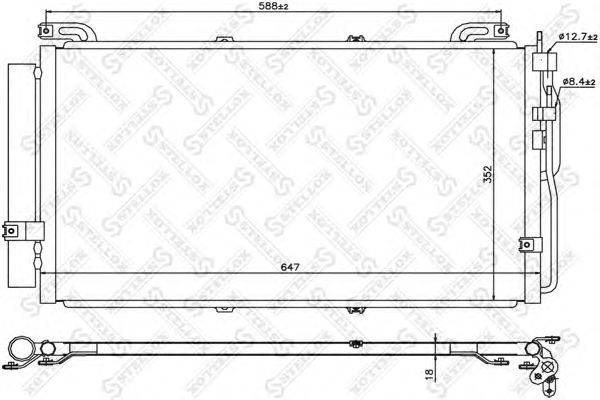 Конденсатор, кондиционер STELLOX 10-45103-SX