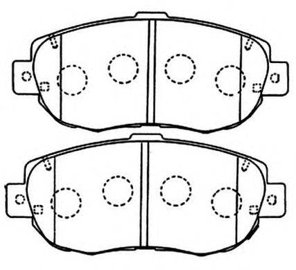 Комплект тормозных колодок, дисковый тормоз ASVA AKD-1324