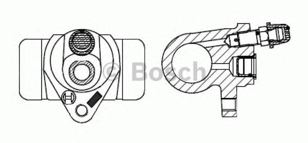 Колесный тормозной цилиндр BOSCH F026002366