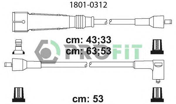 Комплект проводов зажигания PROFIT 1801-0312