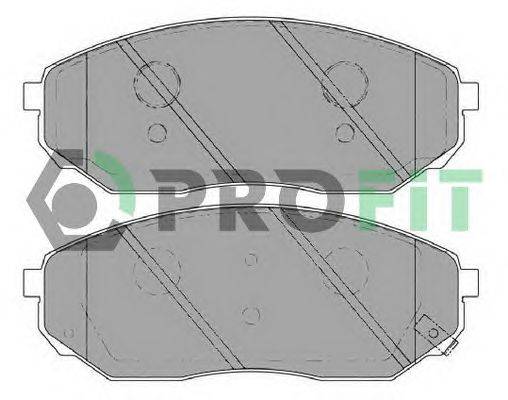 Комплект тормозных колодок, дисковый тормоз PROFIT 50001735