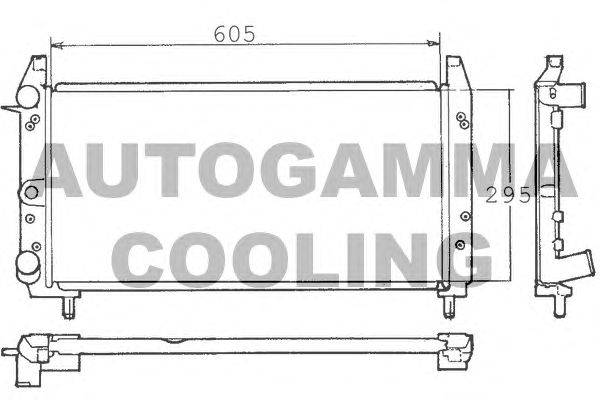 Радиатор, охлаждение двигателя AUTOGAMMA 100319