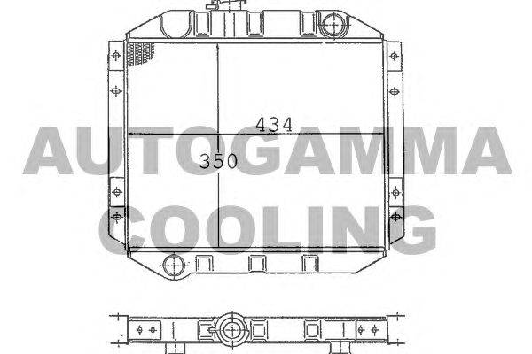 Радиатор, охлаждение двигателя AUTOGAMMA 100327
