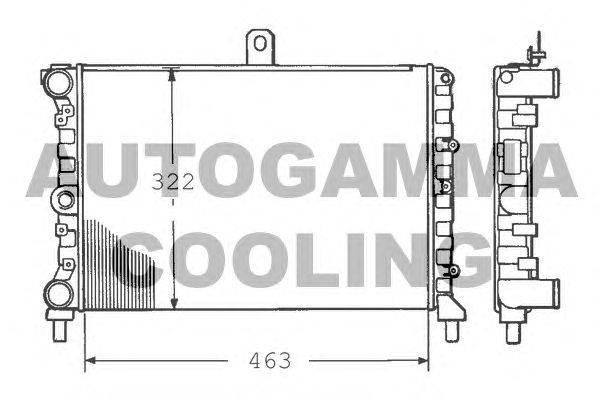 Радиатор, охлаждение двигателя AUTOGAMMA 100451
