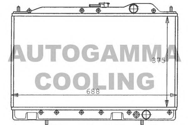 Радиатор, охлаждение двигателя AUTOGAMMA 100585