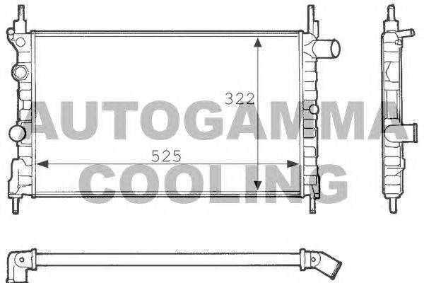 Радиатор, охлаждение двигателя AUTOGAMMA 100689