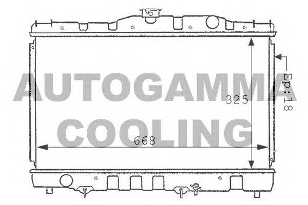 Радиатор, охлаждение двигателя AUTOGAMMA 100996