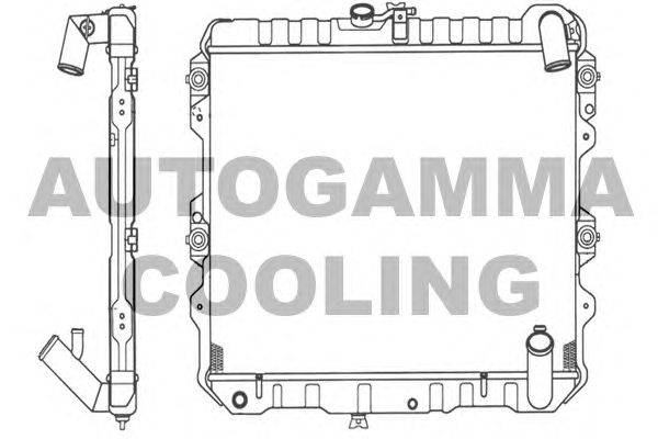 Радиатор, охлаждение двигателя AUTOGAMMA 101216