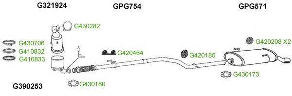 Система выпуска ОГ GT Exhaust 10235
